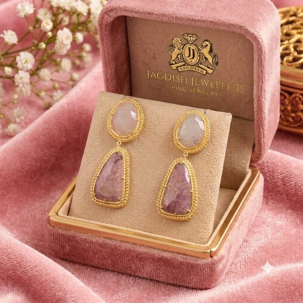 SEC-257 GOLDEN SILVER EARRING
