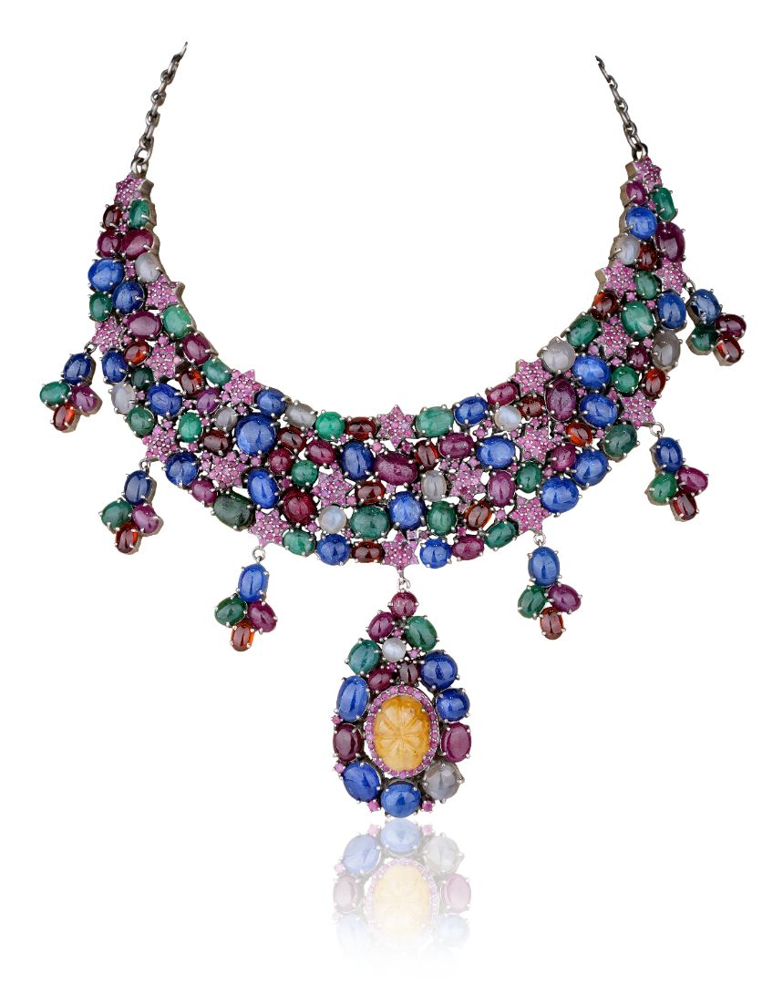 Blue Sapphire Cats Eye Set