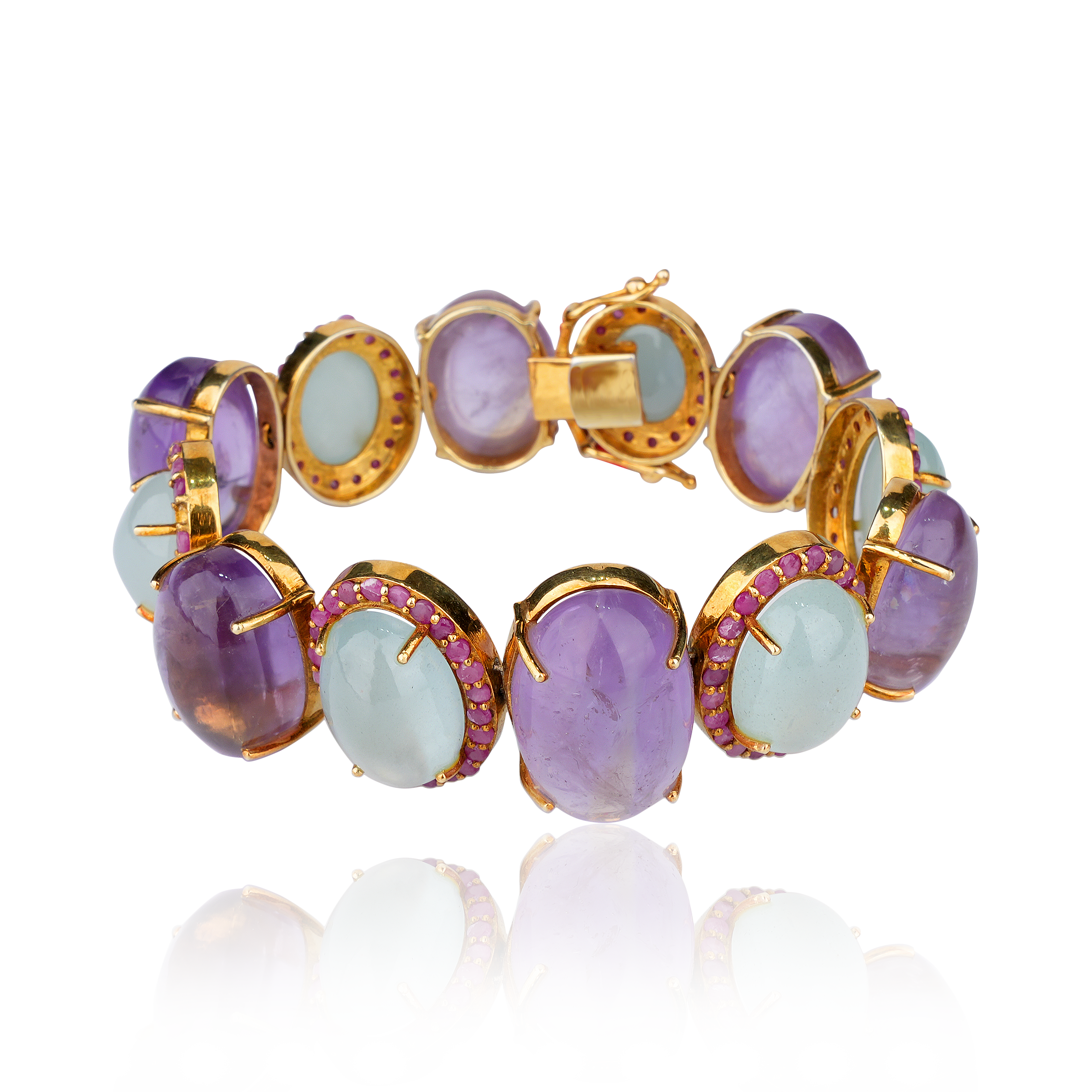 Amethyst Aquamarine Bracelet