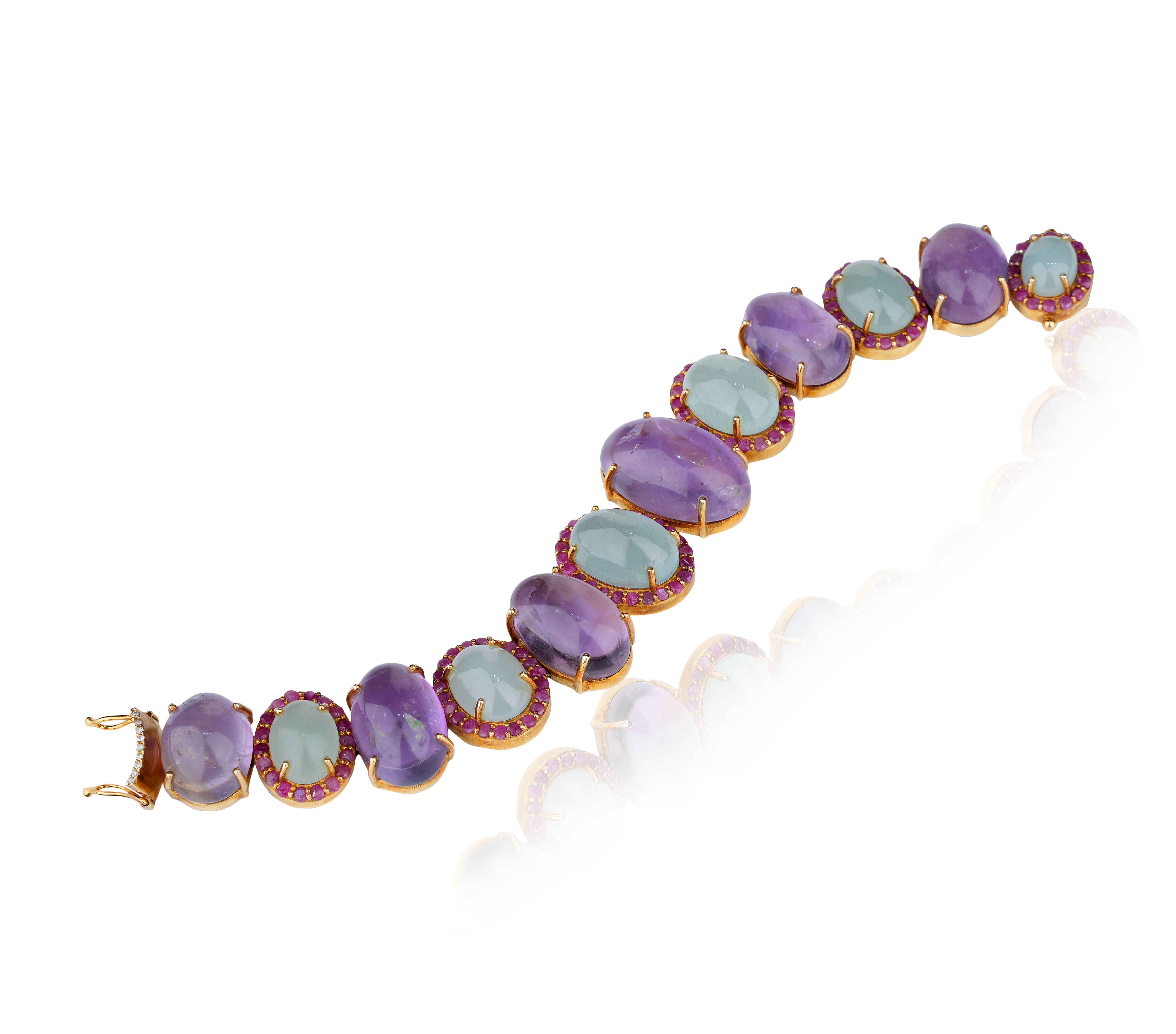 Amethyst Aquamarine Bracelet