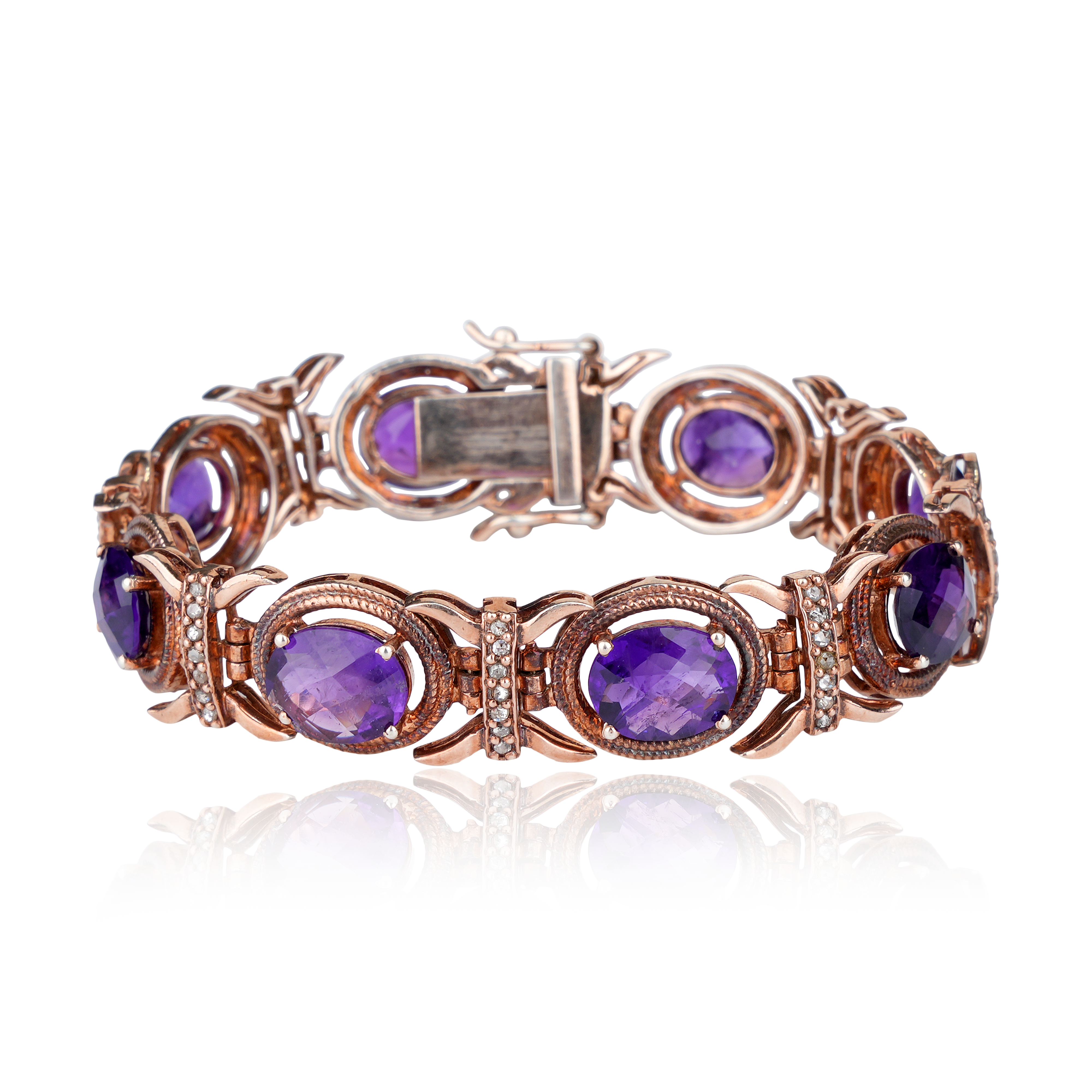 Amethyst Diamond Bracelet
