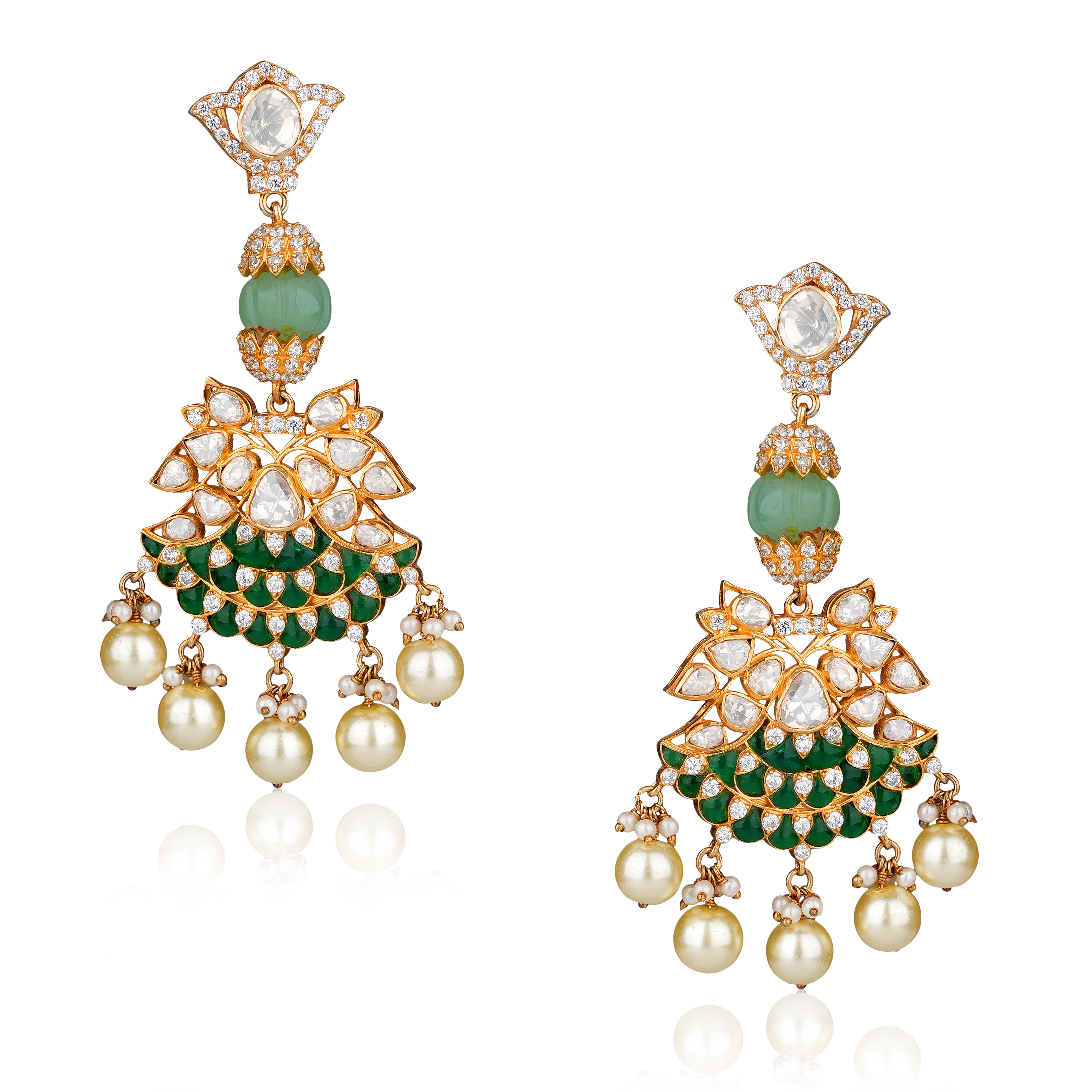 Royal Silver Drop Earrings