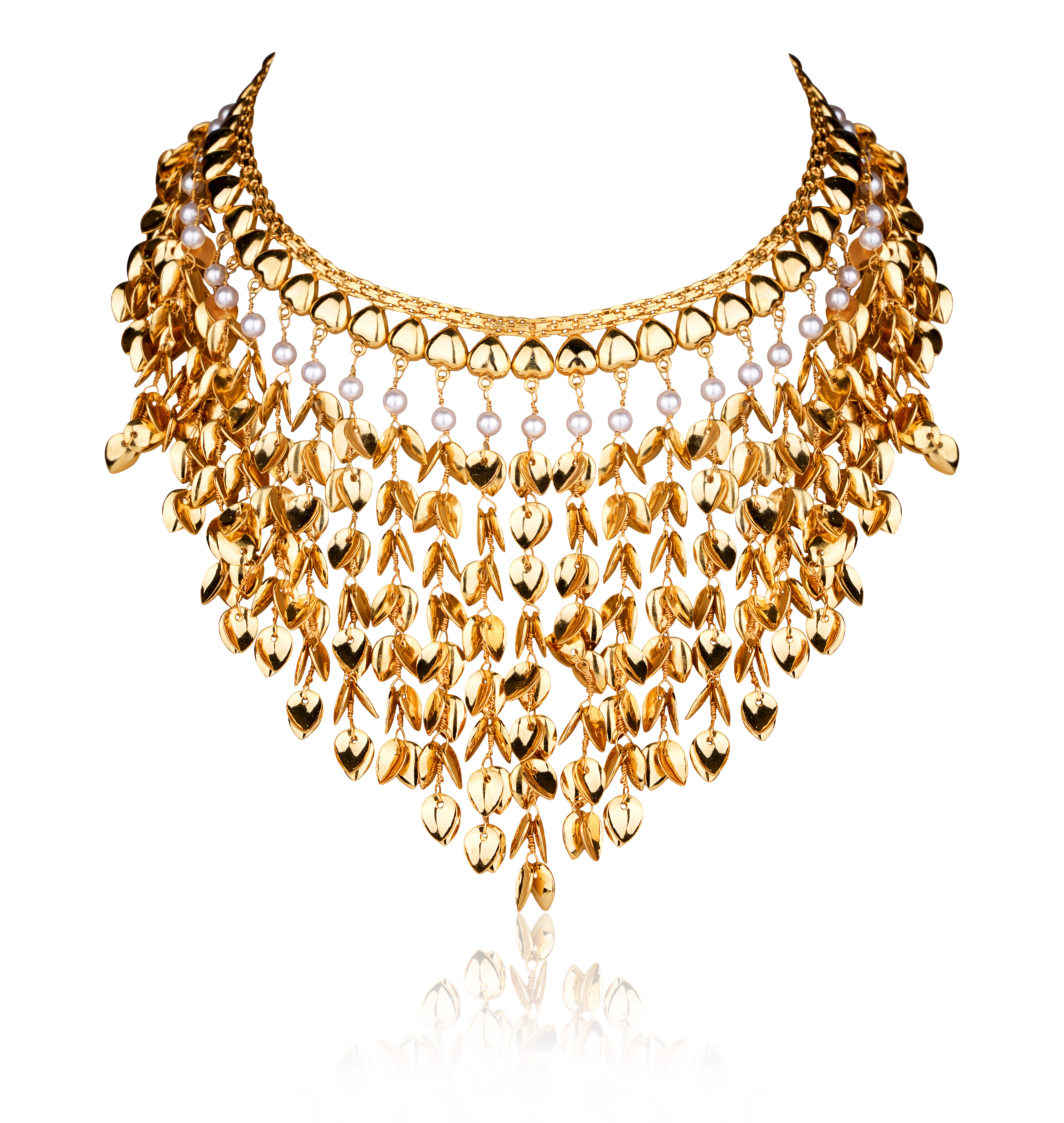 Peepal Patti Silver Necklace Set