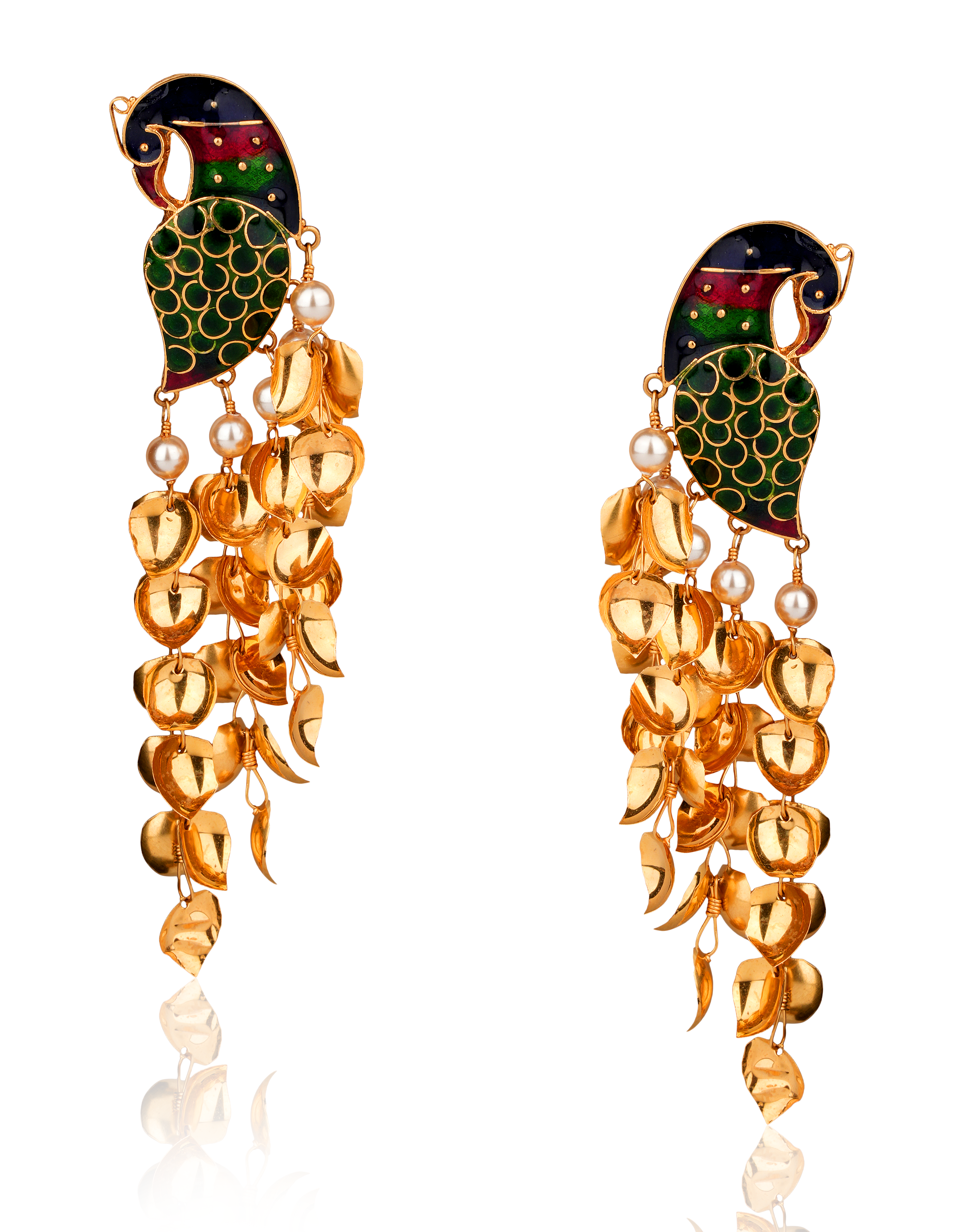 SPK-2808 Peepal Patti Peacock Gold Set