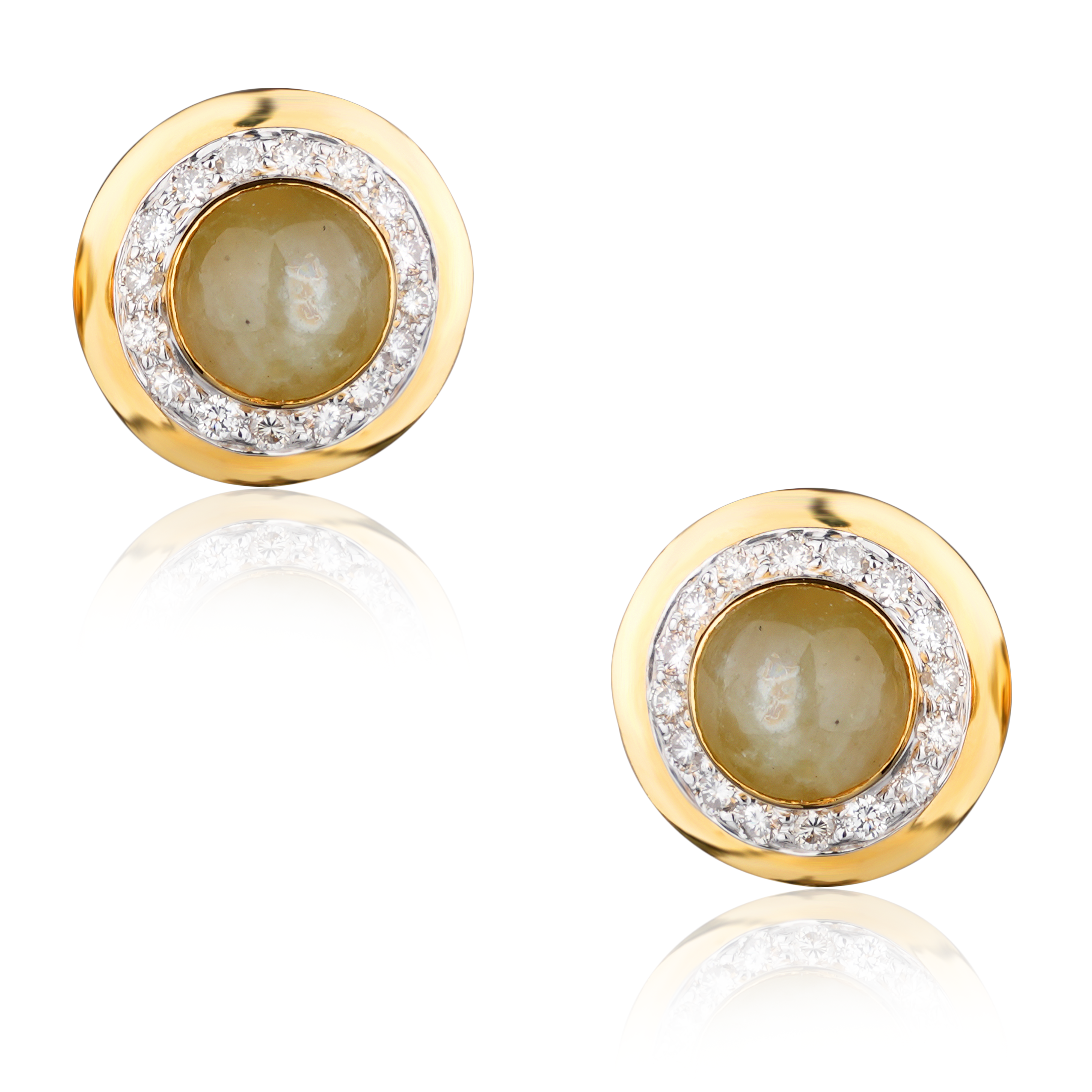 DTF-10 Cats Eye Diamond Earrings