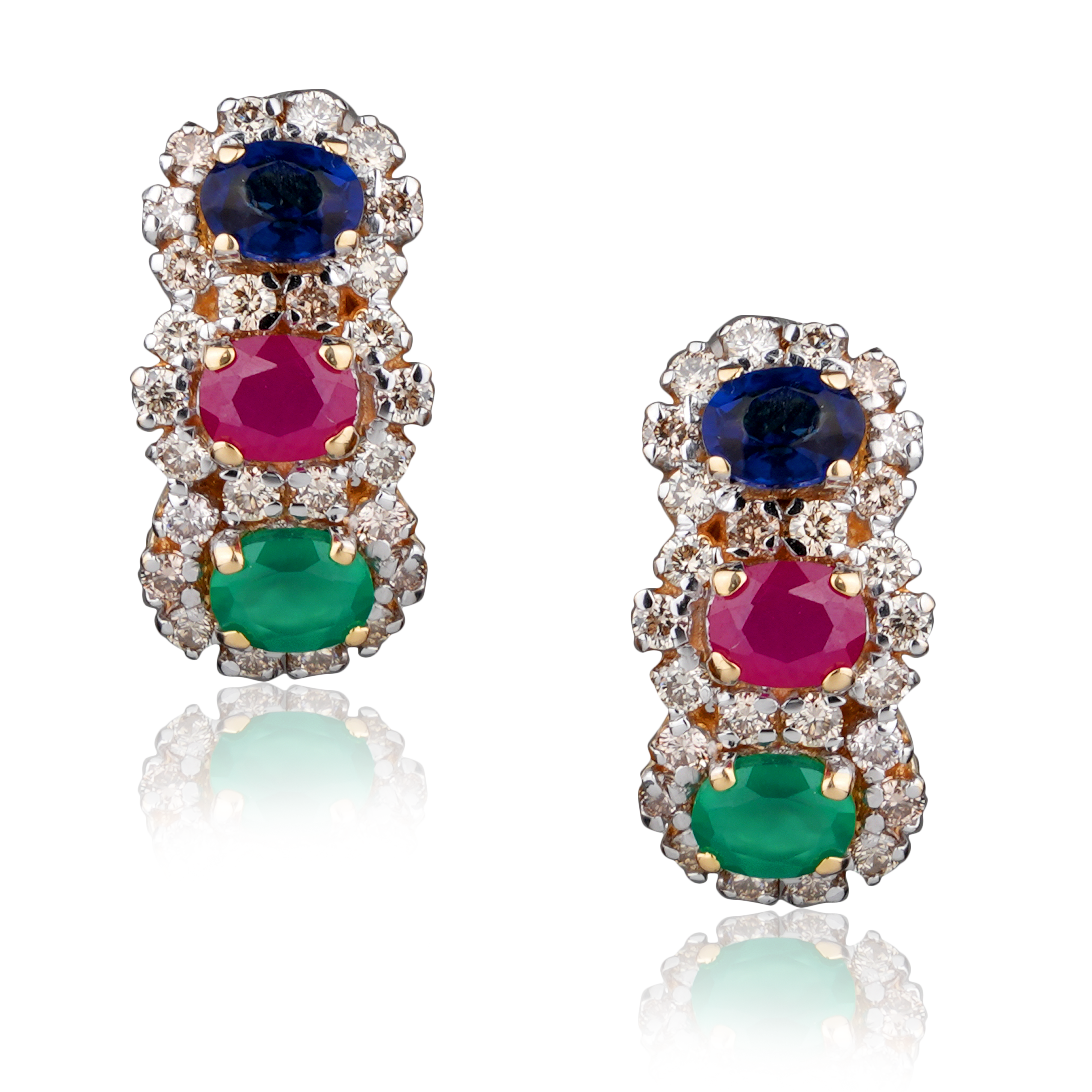 DTF-625 Multicolor Diamond Earrings