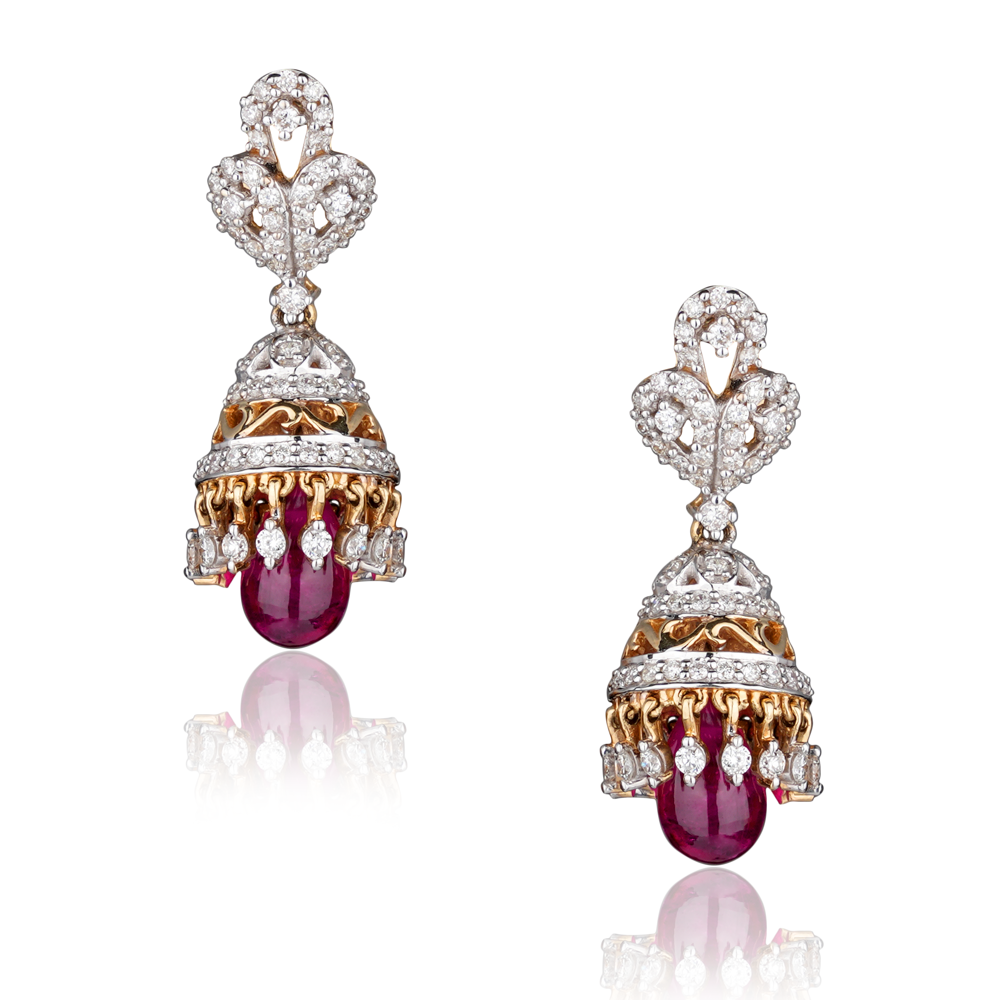 DTF-23 Ruby Diamond Earrings