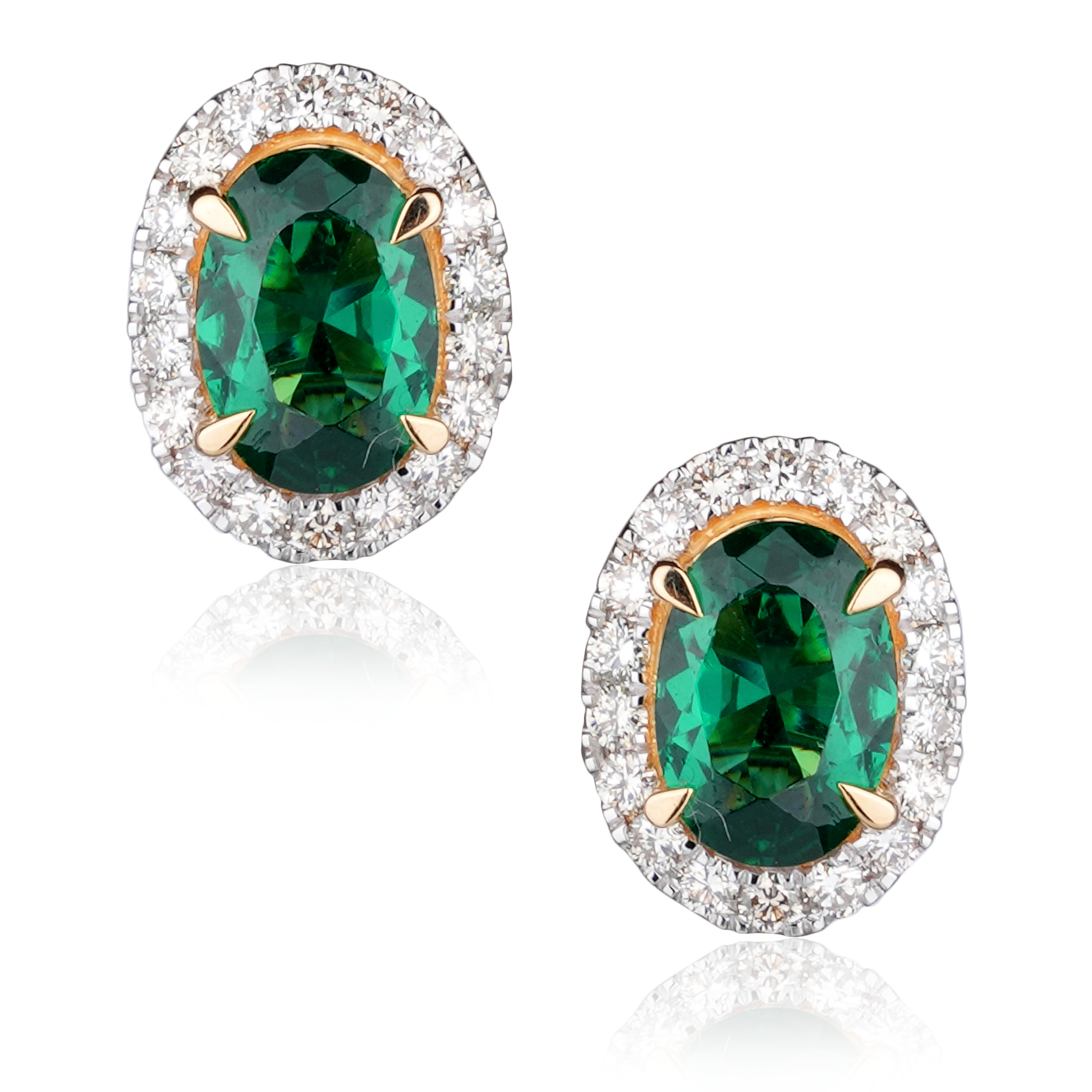 DTF-978 Emerald Diamond Earring