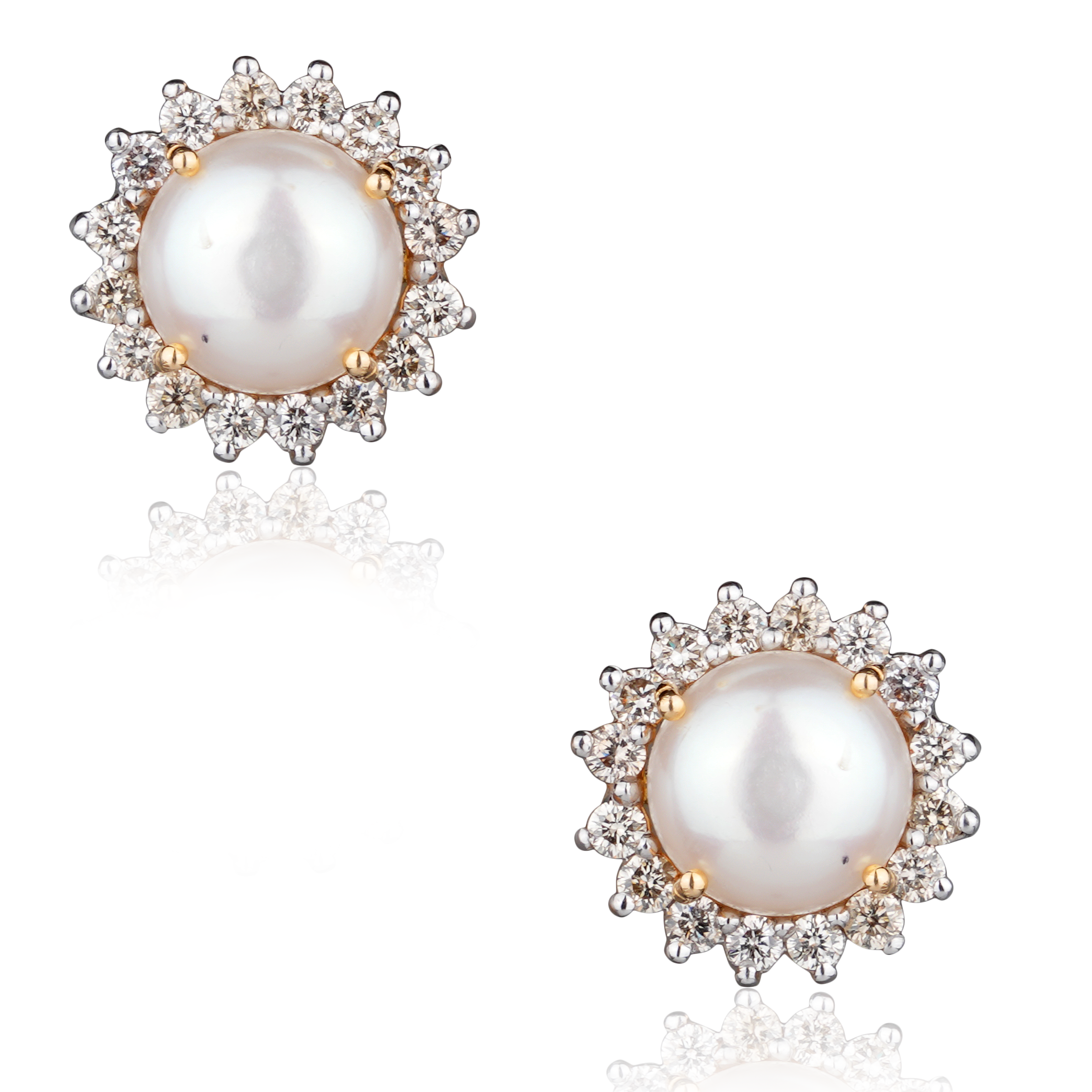 DTF-550 Pearl Diamond Earrings