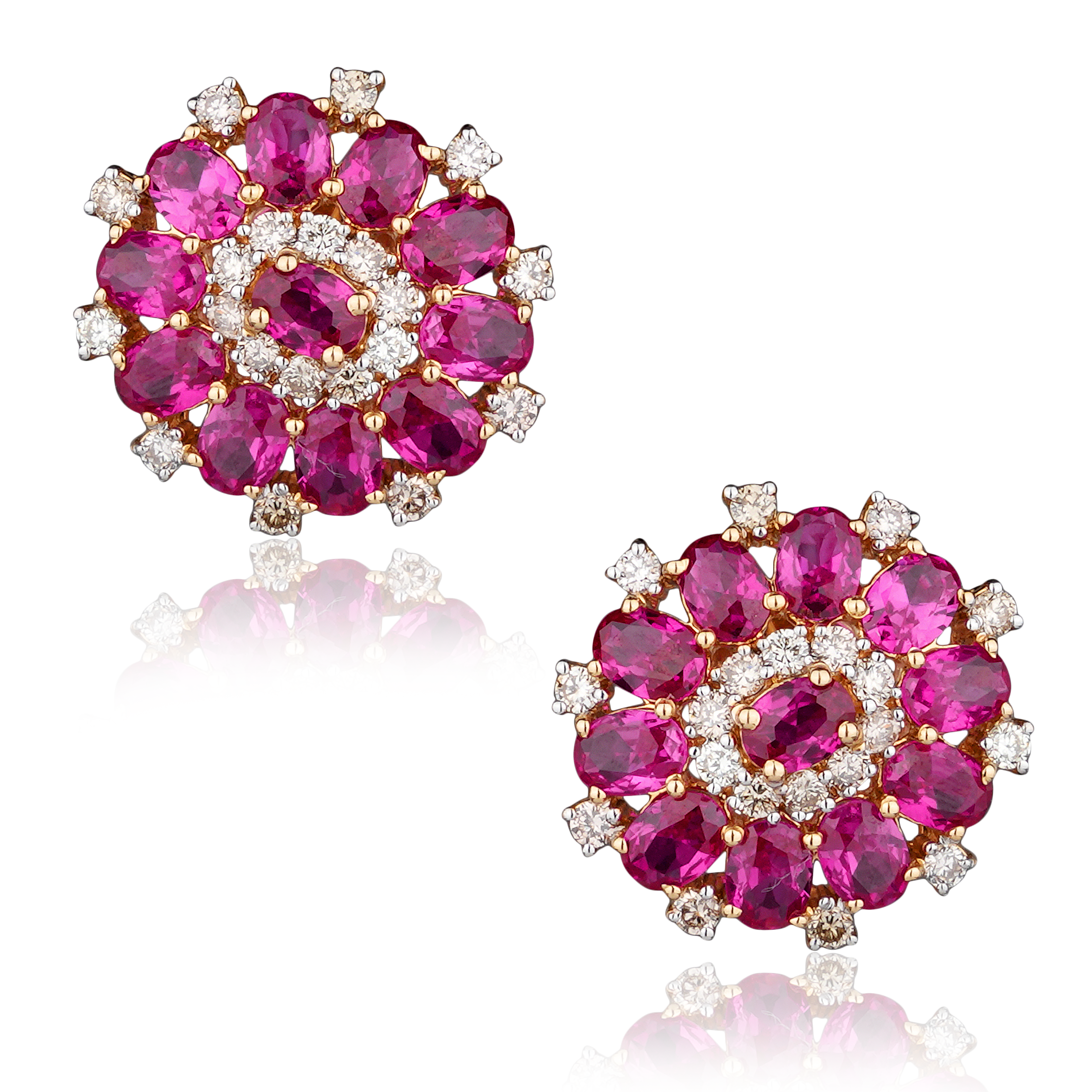 DTF-568 Ruby Diamond Earrings