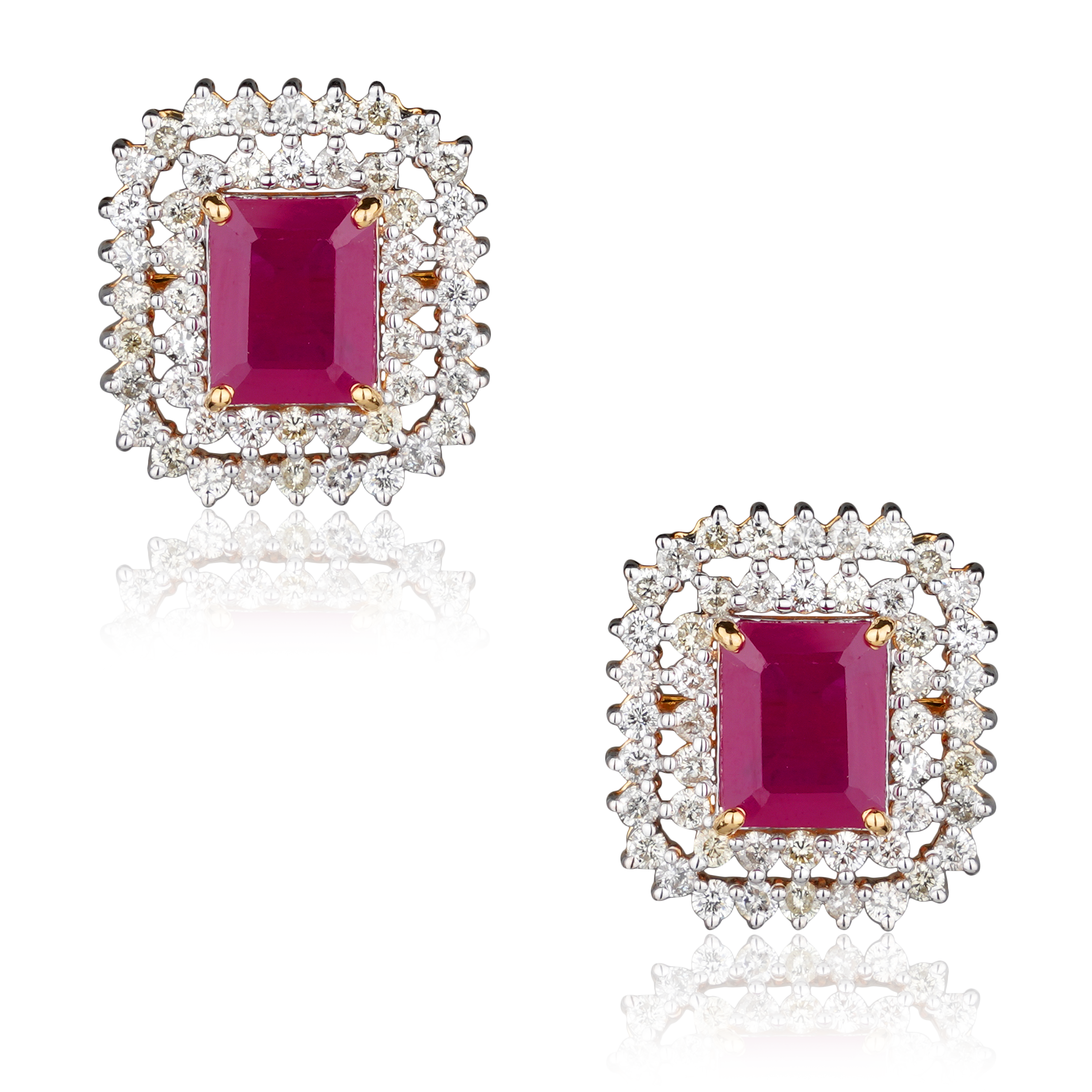 DTF-1000 Ruby Diamond Earrings