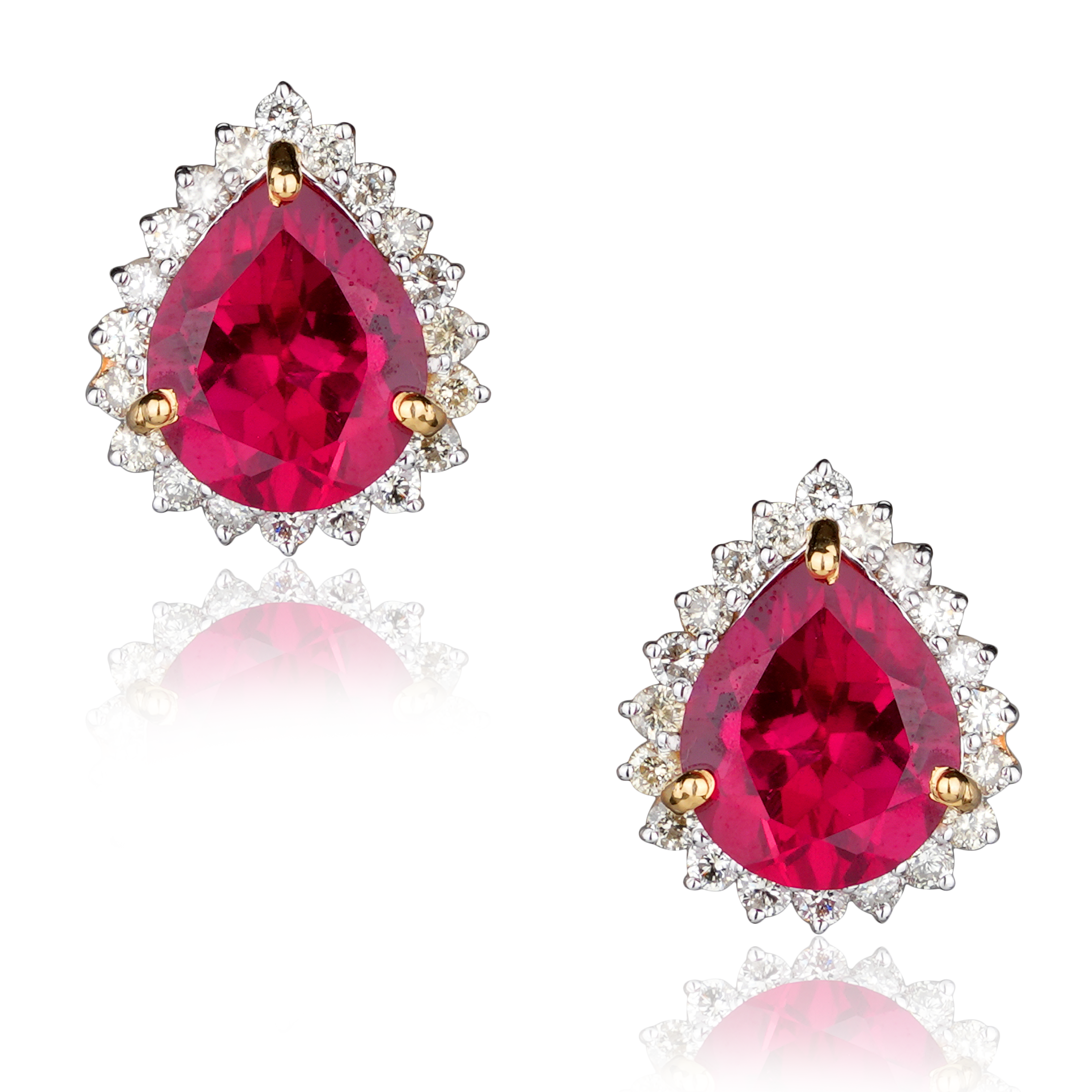 DTF-993 Ruby Diamond Earrings