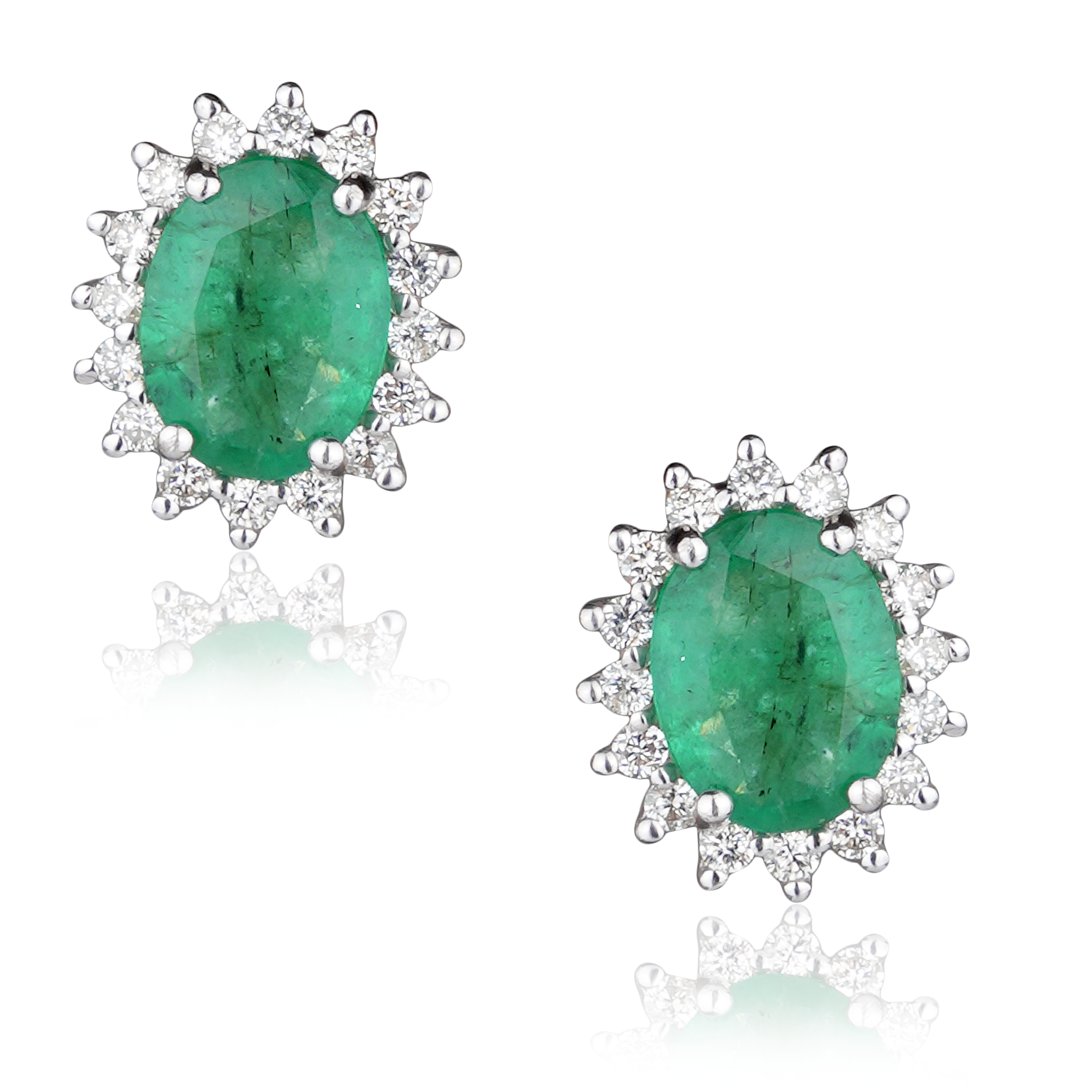 DTF-998 Emerald Diamond Earrings