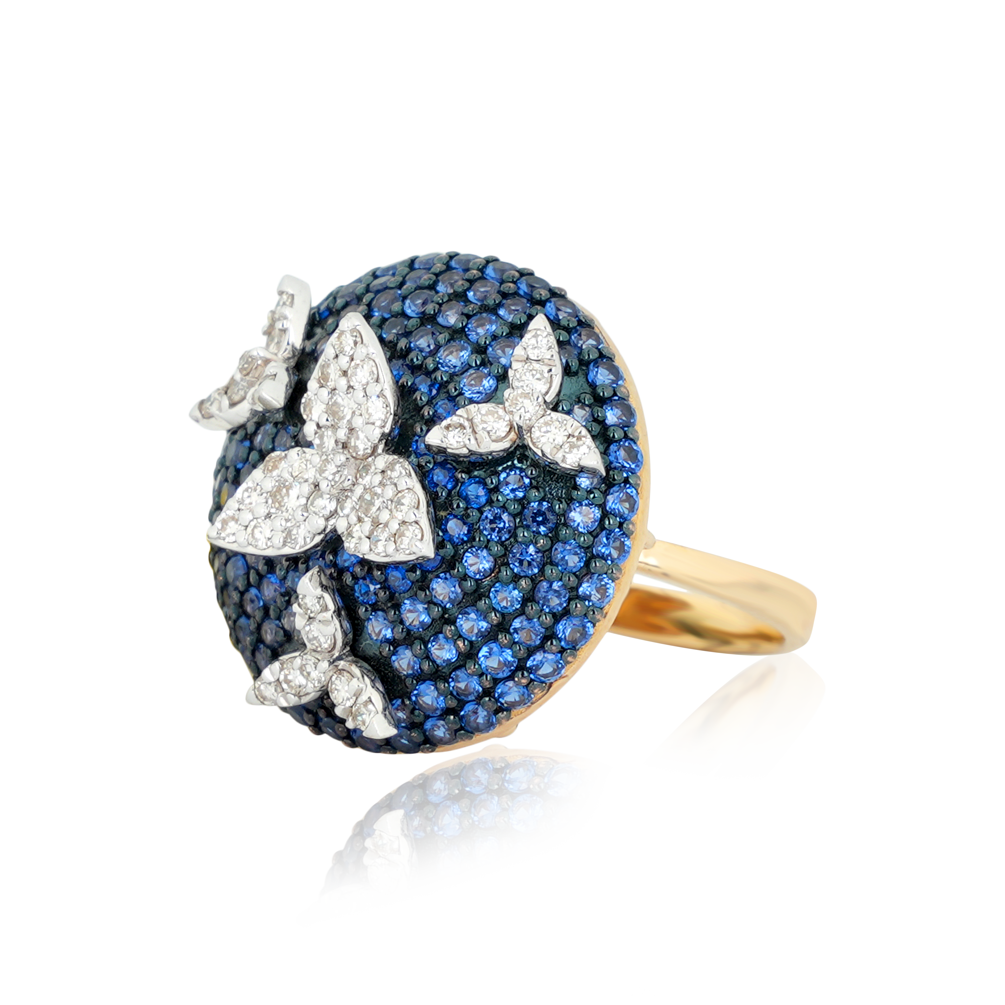 DLRF - 689 Blue Sapphire Diamond Ring