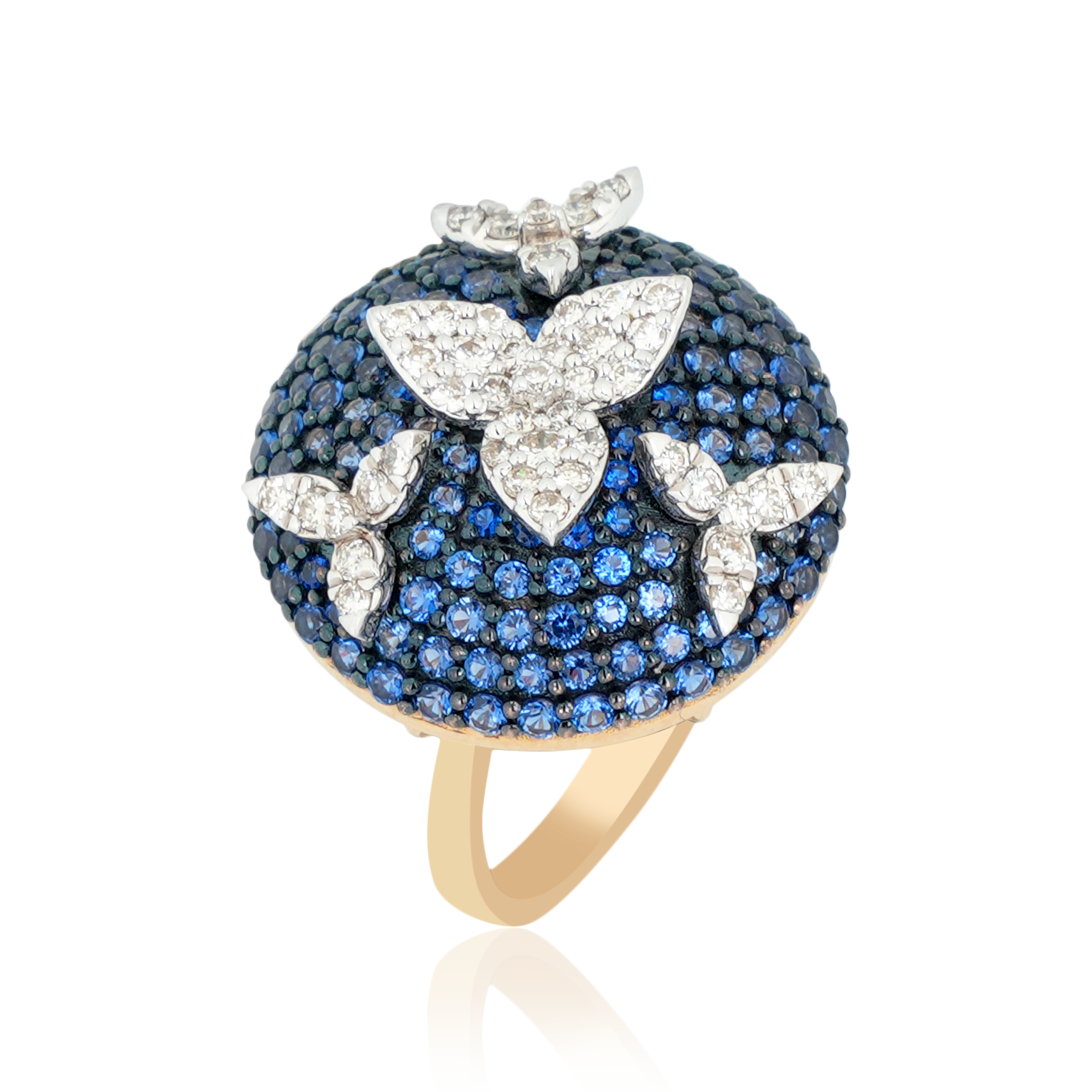 DLRF - 689 Blue Sapphire Diamond Ring