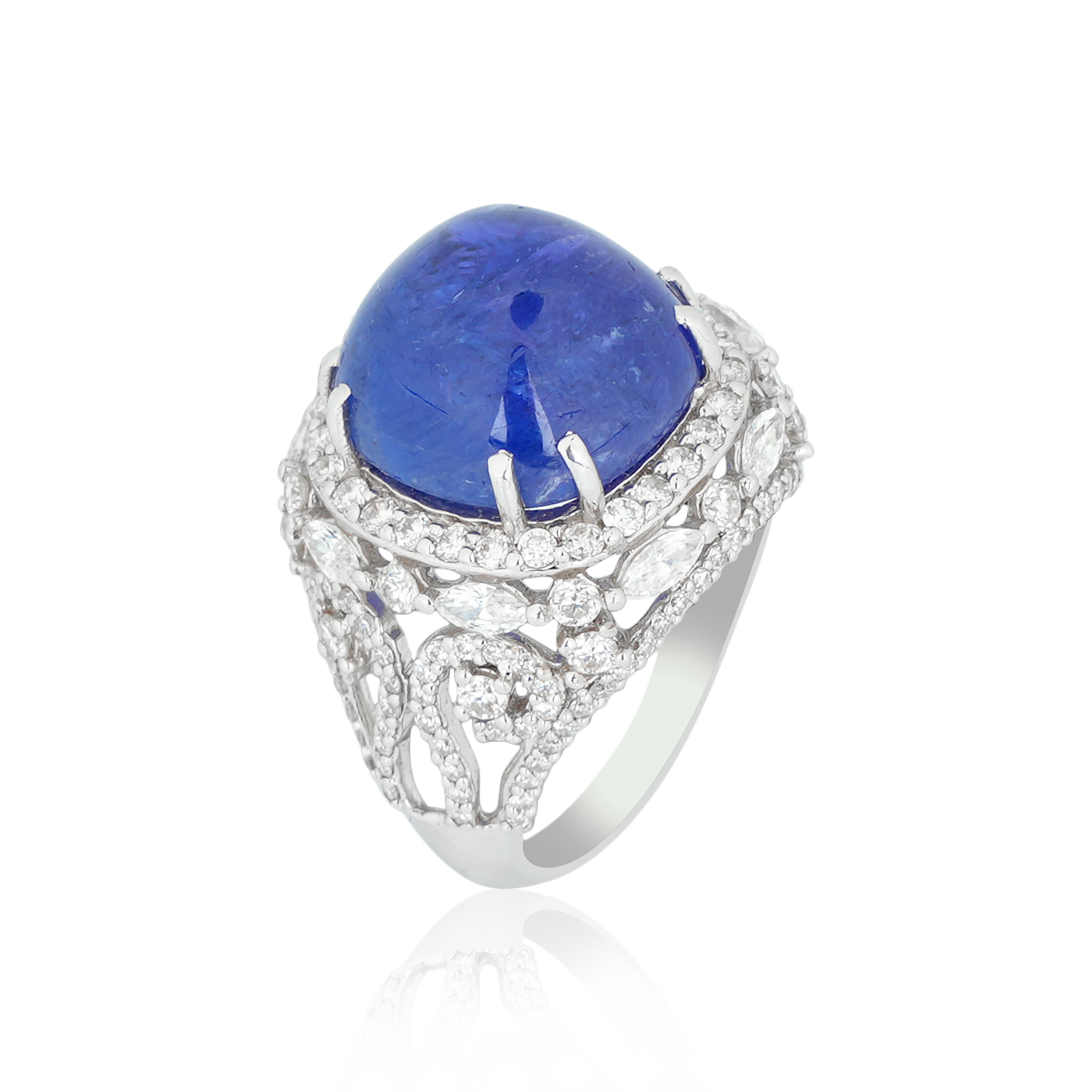 DLRE-628 Tanzanite Diamond Ring