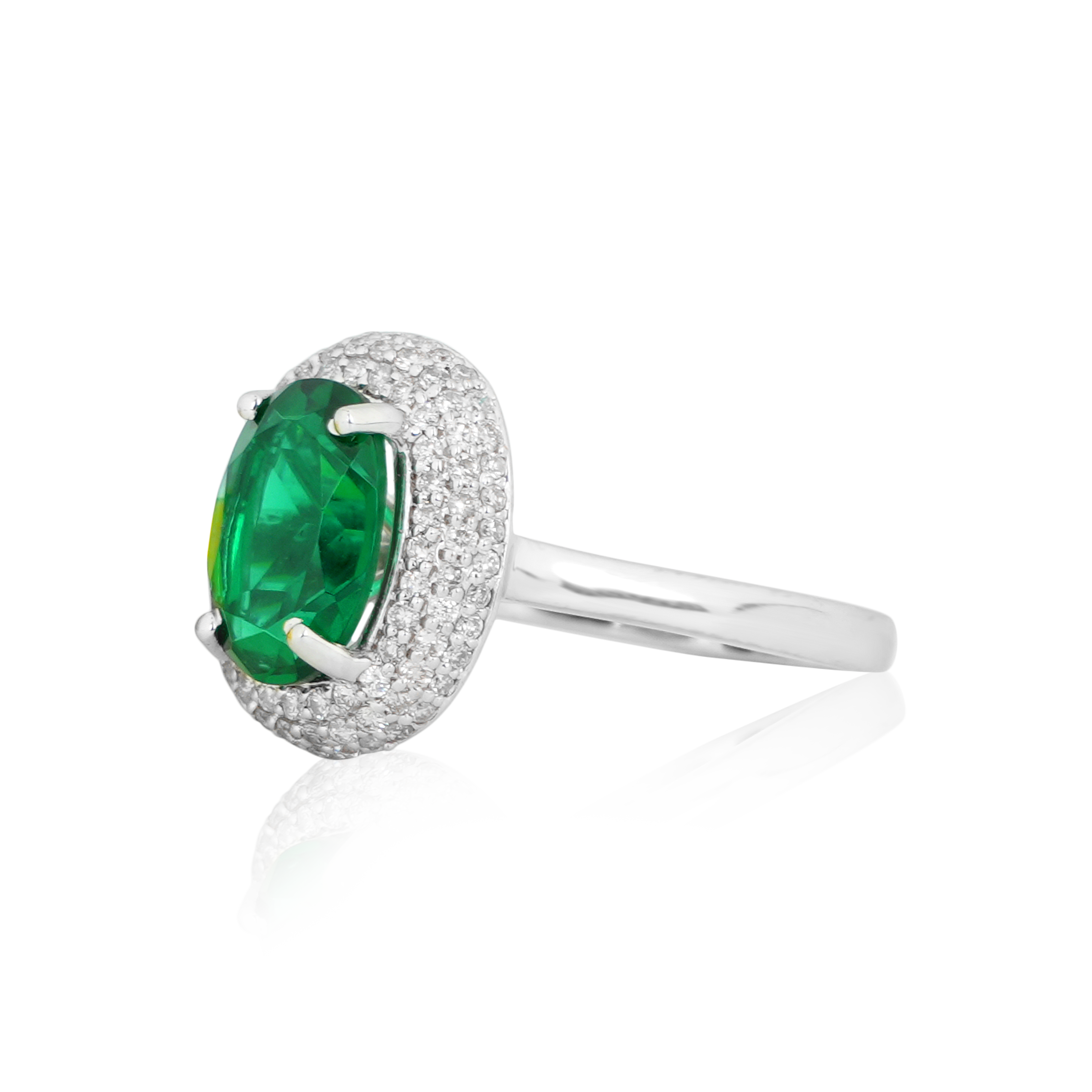 DLRF- 789 Emerald Diamond Ring