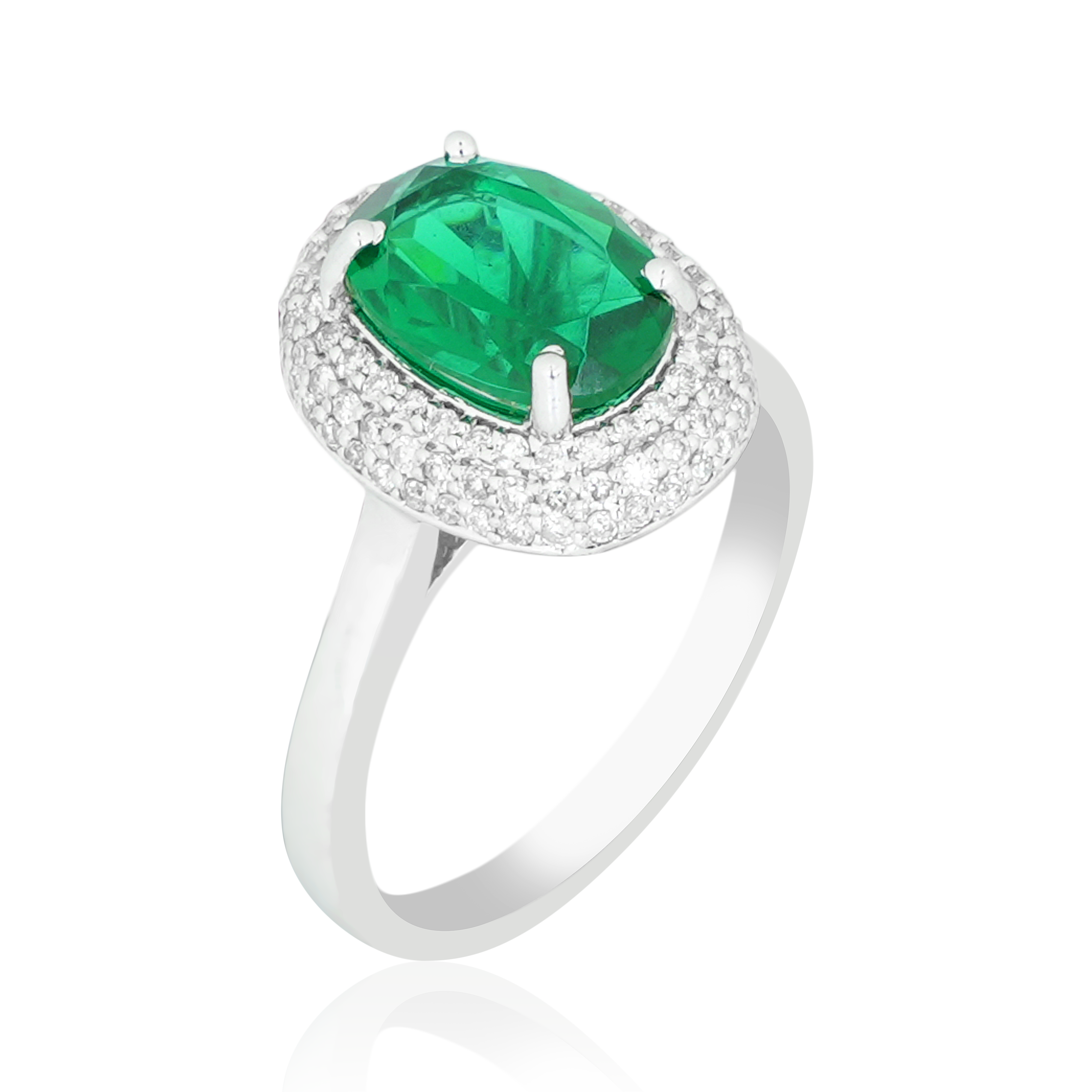 DLRF- 789 Emerald Diamond Ring