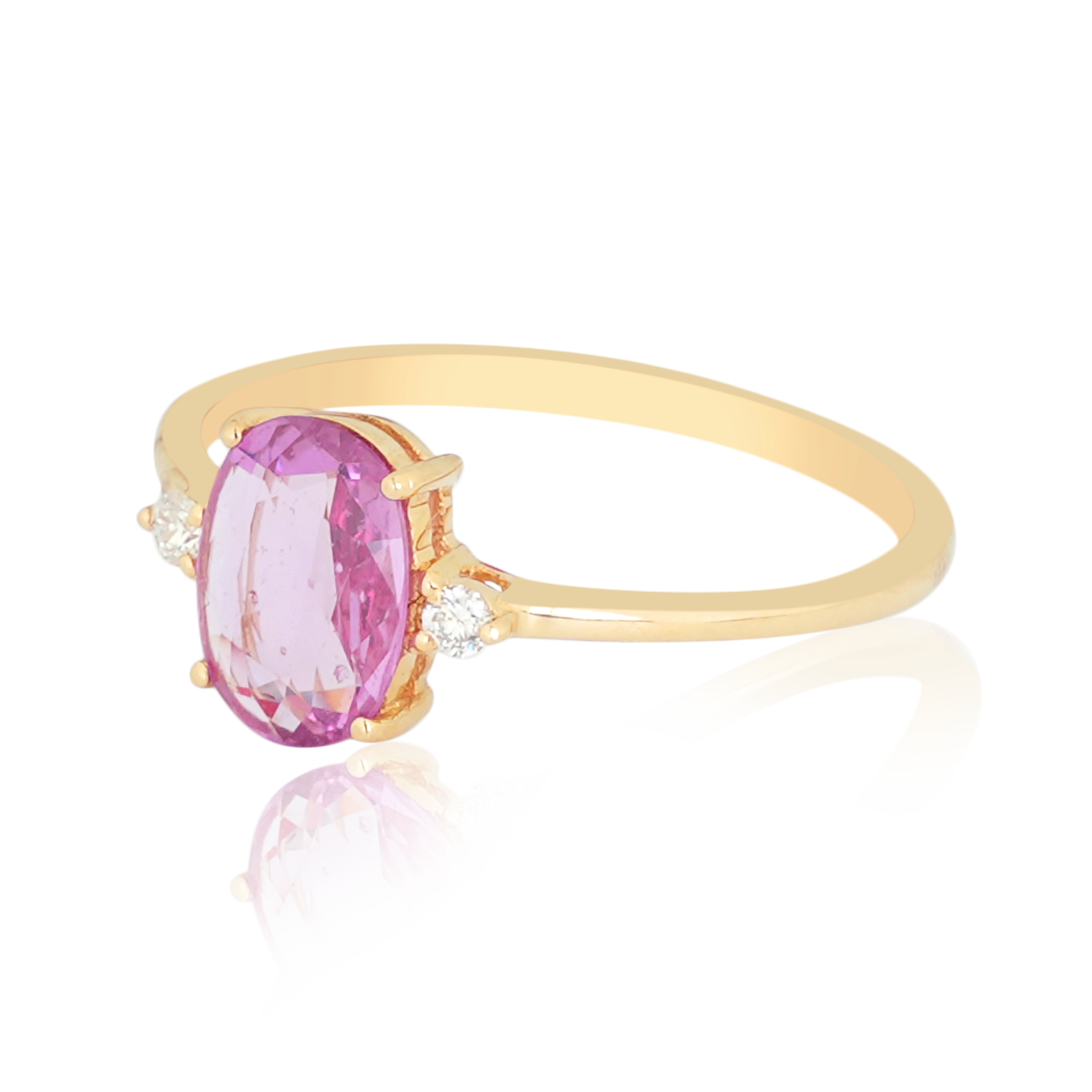 DLRE-905 Pink Sapphire Diamond Ring