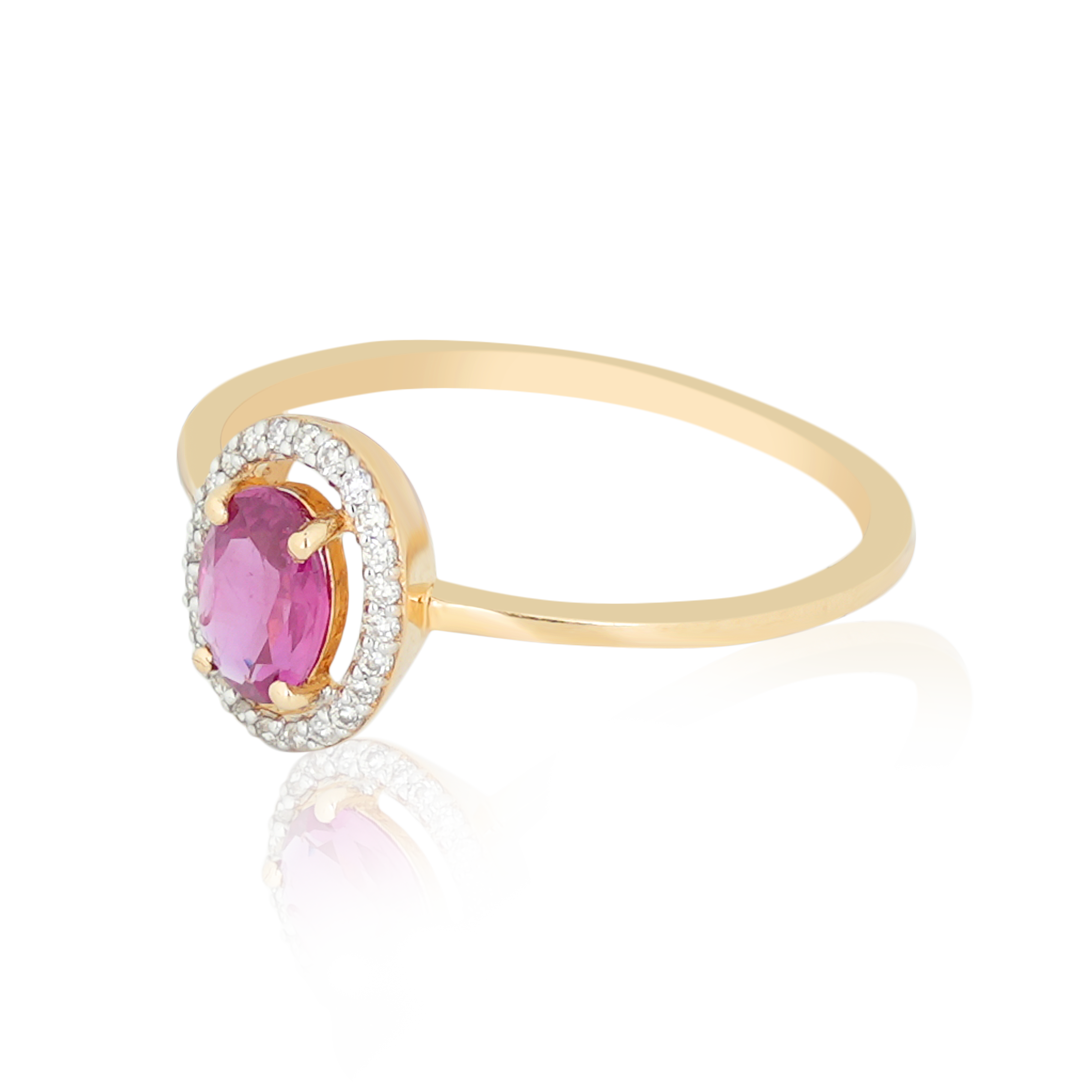DLRE-904 Pink Sapphire Diamond Ring