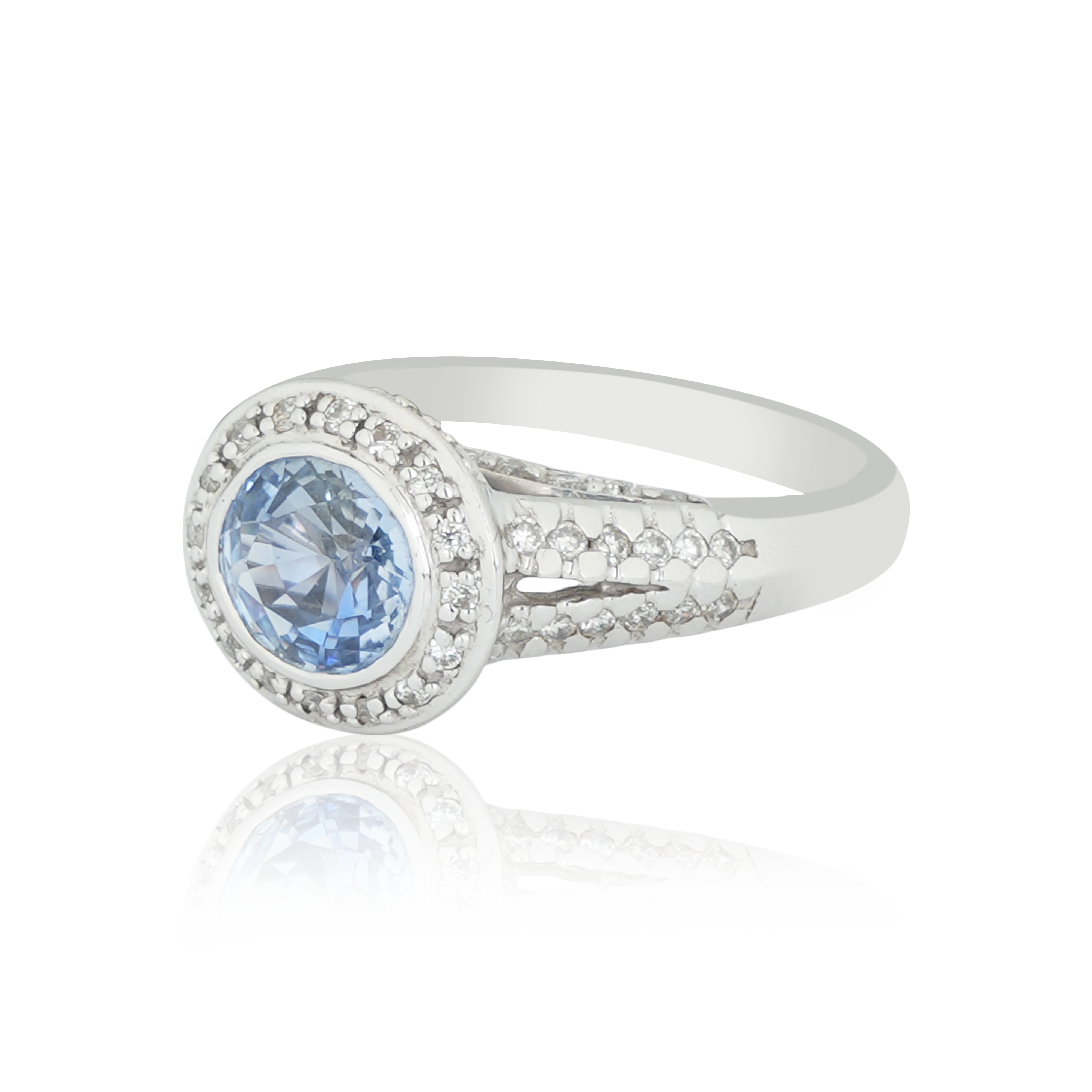 DLRF-793 Blue Sapphire Diamond Ring