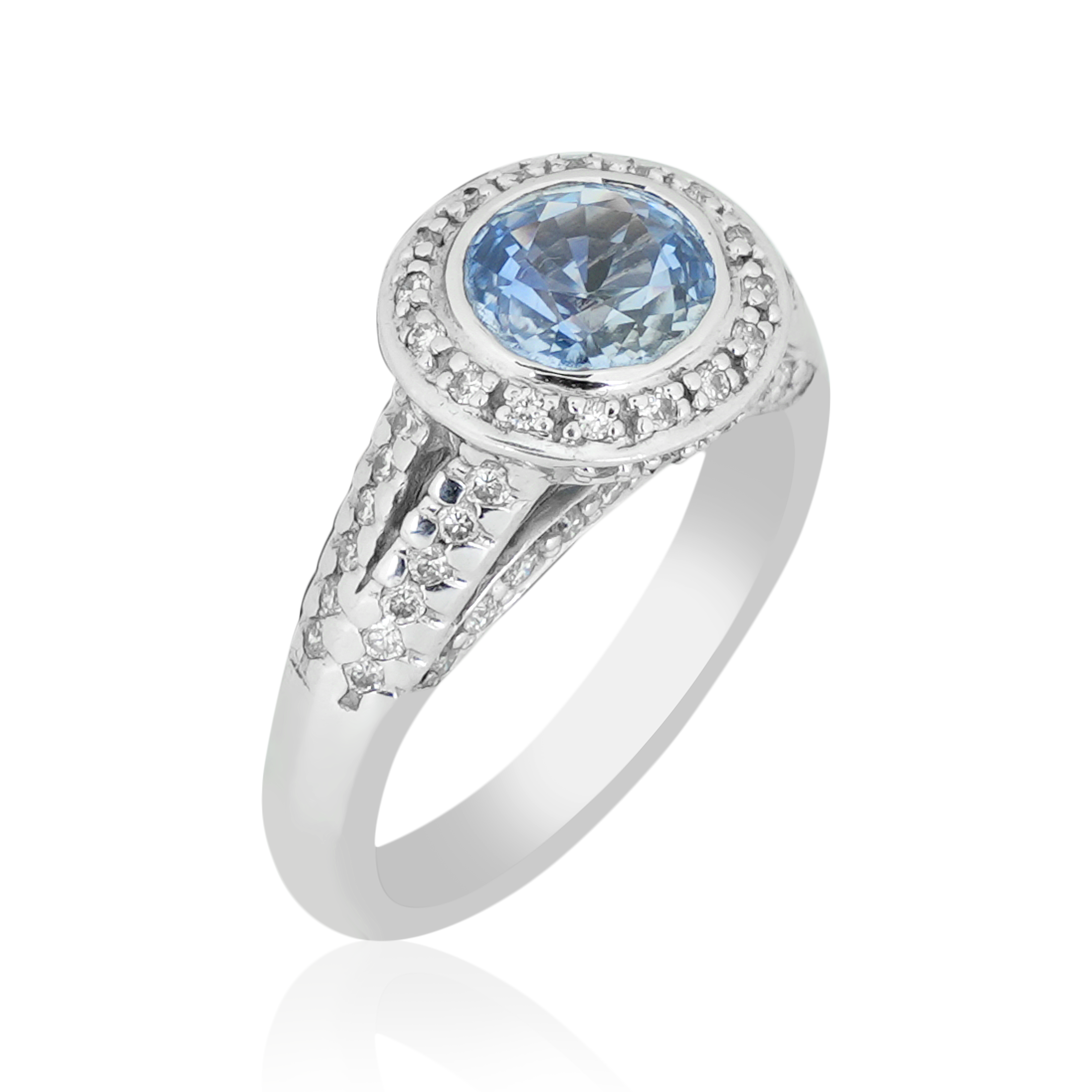 DLRF-793 Blue Sapphire Diamond Ring