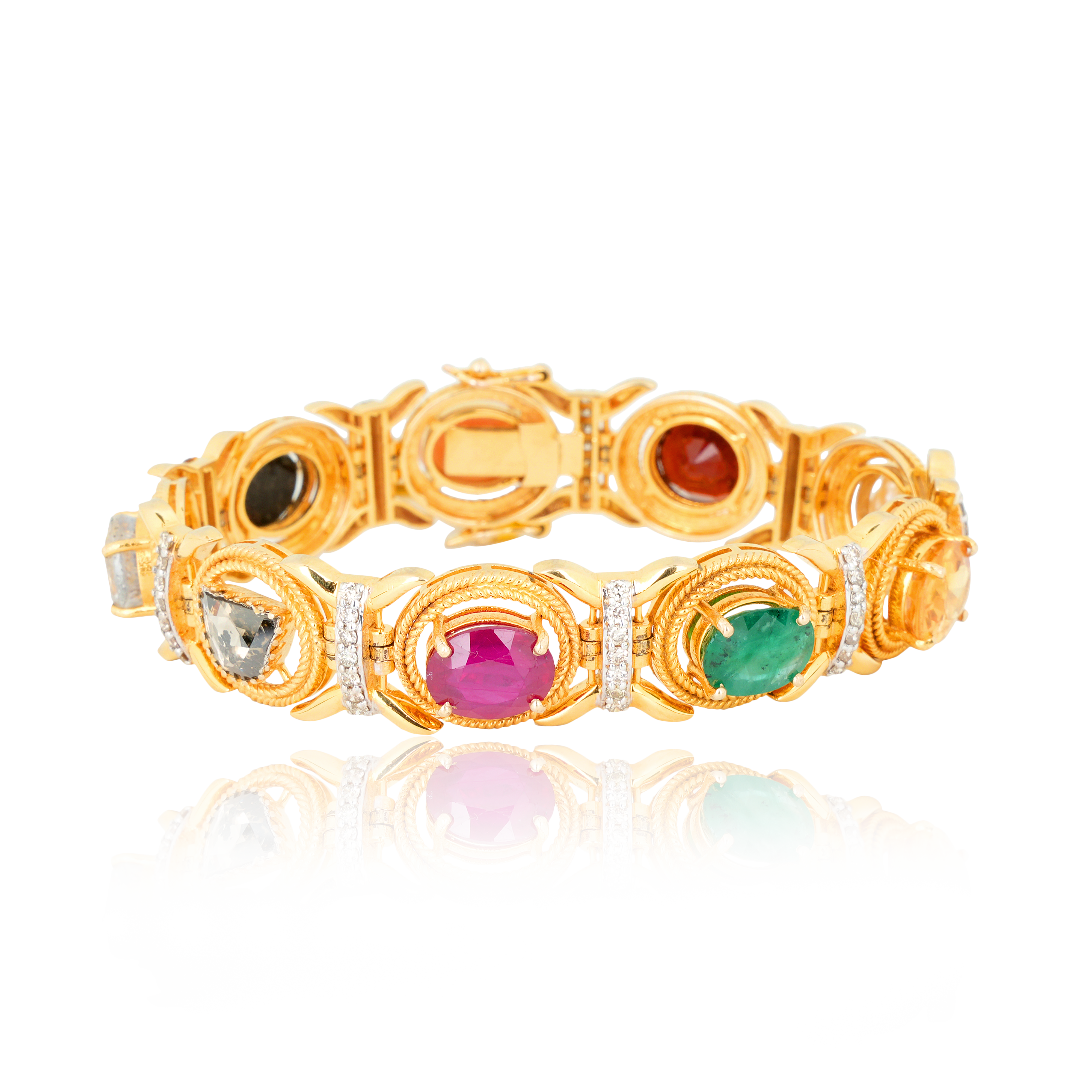 DBF-317 Multi colour Diamond Bracelet